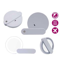 Espejo de Viaje con LED y USB Berilo 9x2x10 cm - Blanco (24 Unidades) Espejo de Viaje con LED y USB Berilo 9x2x10 cm - Blanco (24 Unidades)