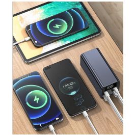 Leotec Batería Externa 20.000mAh 65W Power Delivery para Portátiles y Móviles con 4 Salidas USB-C y USB-A