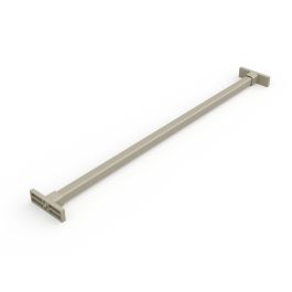 Emuca Kit de 7 varillas pantalonero, 1 bandeja y bastidor de guías con cierre suave para armarios, regulable, módulo 800mm, Gris piedra