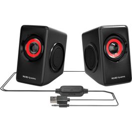 MARS GAMING MS1 Altavoces Gaming USB 10W RMS 2.0 Canales Negro/Rojo