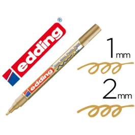 Edding Marcador Permanente Tinta Opaca 751 Oro (Set de 10) Para Vidrio Metal Plástico Opaco Resistente A La Intemperie (Set de 10) Precio: 29.49999965. SKU: S8421343