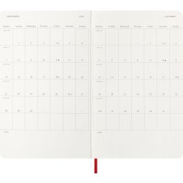 Moleskine DSF212DC3Y26 Agenda Diaria 2026, 12 Meses, Tapa Blanda Roja, Tamaño L (13x21 cm) con Goma Elástica