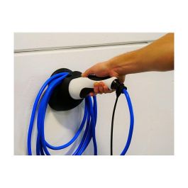 go-eCharger CH-002-08-01 Soporte para Cables de Carga Tipo 2 con Garaje para Conector (Negro)