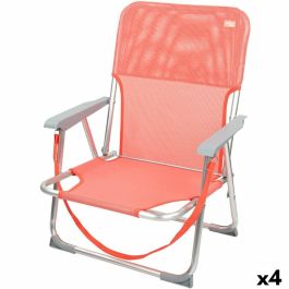 Silla Plegable Aktive Flamingo Coral 44 x 72 x 35 cm (4 Unidades)