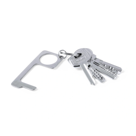 Blanca Llavero Higiénico Anticontacto Acero Inoxidable 3,20x7,60 cm para Evitar Tocar Superficies