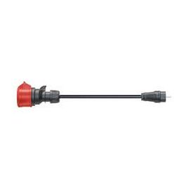 go-e Adapter Gemini flex 11 kW CEE rot Drehstrom 16A > Haushaltssteckdose schwarz 30cm CH-04-30