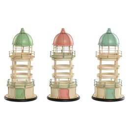 Faro Vintage DKD Home Decor Azul Rosa 13 x 27.5 x 13 cm (3 Unidades) Precio: 50.49999977. SKU: B196PF3ZK2