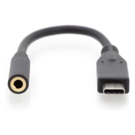 Digitus Adaptador de Audio USB-C a 3.5mm, Cable Conversor USB-C Macho a 3.5mm Hembra, 0.2 Metros, Negro