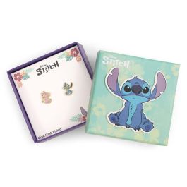 Disney Pendientes Angel & Stitch Plata 925