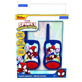 LEXIBOOK Walkie-Talkies Spidey Marvel para Niños, 2 Canales, Alcance 200m con Clip para Cinturón