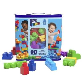 Mattel Bolsa Construccion Mega Bloks 60 Piezas Azul para Niños