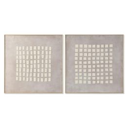 Cuadro Urban DKD Home Decor Beige 4 x 100 x 100 cm (2 Unidades)