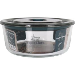 Inde Fuente Redonda con Tapa Hermética y Válvula, 850 ml Santa Cl, 15.6 x 6.8 x 15.6 cm (4 Unidades)