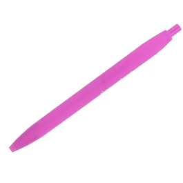 Liderpapel Bolígrafo Retráctil Punta 1 mm con Clip, Acabado Soft Touch, Tinta Azul, Cuerpo Rosa - 27x145x70 mm