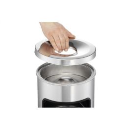 Durable Papelera Safe con Cenincero, Redonda, Plata, 17 L