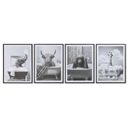 Cuadro Vintage DKD Home Decor Blanco Negro 2.2 x 60 x 45 cm (2 Unidades) Precio: 44.89999998. SKU: B1BA8C3GLE