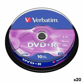 DVD+R Verbatim 4,7 GB 16x 10 Piezas (20 Unidades) Precio: 148.89000027. SKU: B12F8639ZJ