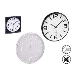 Reloj Redondo 32,8Cm Plata Negro Surt Giftdecor (6 Unidades) Precio: 52.5000003. SKU: B13V4W8NC7