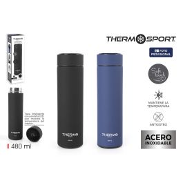 Termo de acero inoxidable con medidor de temperatura 480 ml Thermo - Inde (12 Unidades) Precio: 65.59000052. SKU: B143JXD6BB
