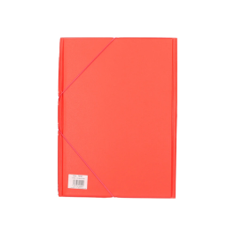 Liderpapel Carpeta Gomas Tres Solapas Plástico Folio Color Rojo