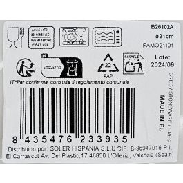 La Mediterranea Plato Hondo "Irys" Monaco Bril Ø 21 cm (12 Unidades)