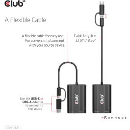 Club3D Adaptador USB Tipo C/A a HDMI y VGA
