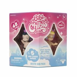Bandai BAN3701405827793 Minifiguras coleccionables Bibi Chibis - Pack de 5 figuras Chibi, incluye 3 figuras misteriosas