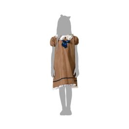 Disfraz Muñeca Marrón Con Lazo Azul Halloween Niña 3-4 Años Mujer Polyester