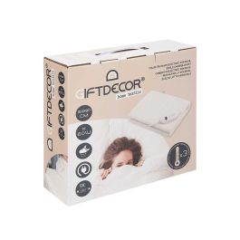 Giftdecor Calientacamas Individual 29x12x25 cm, Poliéster, Blanco, 3 Posiciones (20W/30W/60W) (4 Unidades)