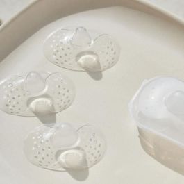 MAM Punta Mamaria de Silicona Talla S, Suave y Delgada para Bebés, Juego de 2 con Caja de Esterilización - Transparente