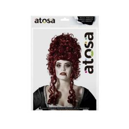 Peluca De Época Pelirroja Con Rizos Majestuosos Elegancia Siglo XVIII Carnaval Halloween