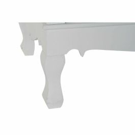 DKD Home Decor Mesa de Centro Estilo Romántico Blanca, Madera MDF, con 2 Cajones y 1 Estante, 100x42x61 cm DKD Home Decor Mesa de Centro Estilo Romántico Blanca, Madera MDF, con 2 Cajones y 1 Estante, 100x42x61 cm