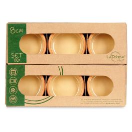 La Dehesa - Set de 6 Cazuelas de Barro 8 cm Color Mostaza - 8x8x3.5 cm (10 Unidades)