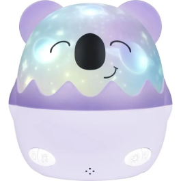 Bigben Interactive BIG1722427343201 Luz Nocturna Musical Inalámbrica Koala Proyección 360°, 13 Películas, 8 Melodías, Mando a Distancia, Batería USB-C
