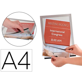 Q-connect Marco porta anuncios magnético DIN A4 dorso adhesivo removible color plata, pack 2 unidades Precio: 19.49999942. SKU: B1EG82XPLC