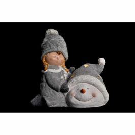 Figura Navidad Fantasia DKD Home Decor Blanco Gris 22 x 33 x 36 cm (2 Unidades) Figura Navidad Fantasia DKD Home Decor Blanco Gris 22 x 33 x 36 cm (2 Unidades)