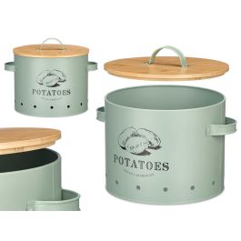Kinvara Patatero con Tapa de Bambú, Almacenaje de Patatas, Verde Menta, 27 x 21.5 x 22.8 cm (4 Unidades) Precio: 63.95818. SKU: B1FY8KFDXV