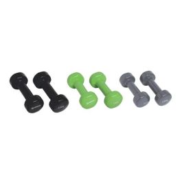 SCHILDKROT AUC4000885600100 Juego de Mancuernas Hierro Fundido + Vinilo 2x0.5kg Antracita, 2x1.0kg Verde Lima, 2x1.5kg Negro con Maleta