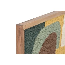DKD Home Decor Cuadro Urban Moderno de Algodón y Madera de Acacia Verde Mostaza 105 x 75 x 3 cm (2 Unidades)
