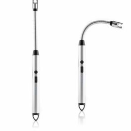 Pack Barbacoa Plegable de Acero Inoxidable para Carbón y Encendedor Eléctrico Recargable y Flexible InnovaGoods