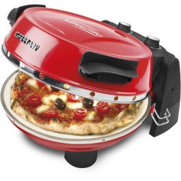 G3 Ferrari G 10032 Pizzeria Snack Napoletana Rojo, Horno para Pizza con Piedra, hasta 31cm, 400°C, 1200W, Incluye Accesorios