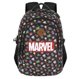 Karactermania Mochila AVENGERS Run. Plus Fan Chibi 44x34x21 cm, Gran Capacidad, 3 Compartimentos, Puerto USB
