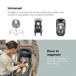 Babymoov Cosymorpho Smokey - Cojín Reductor de Cuna Bebé con Reposacabezas Ergonómico Anti-Plagiocefalia Transpirable