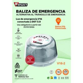 LUZ DE EMERGENCIA HRFLECT V16-HR BALIZA LUZ DE EMERGENCIA HOMOLOGADA POR LA DGT (IDIADA PC25040136) Precio: 34.50000037. SKU: B1DBAETK7F