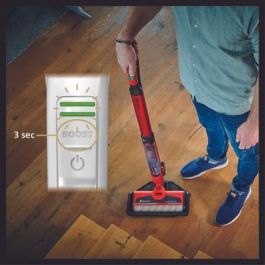 Einhell Akku-Hartbodenreiniger CLEANEXXO para Laminado, Azulejos y Madera - Limpiador Húmedo de Suelos Duros, 400 ml, Rojo