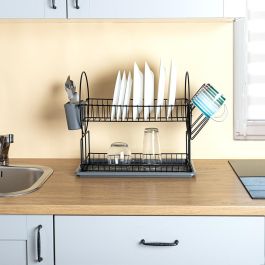 Escurridor 2 Alturas con Cubertero y Pos Armony Quid 52x23x36 cm