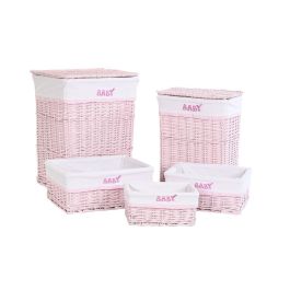 Cesta Ropa Baby DKD Home Decor Rosa 34 x 56 x 44 cm Set de 5 Precio: 118.49999964. SKU: B193F7XCF3