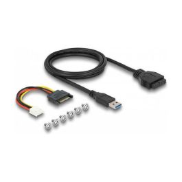 DeLOCK Panel Frontal USB 3.2 Gen 1 (5 Gbps) 2x USB Tipo-C + 2x USB Tipo-A de 3.5 Pulgadas (8.89 cm) para Bahía de Unidad - Negro, Metal - VIA VL817