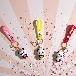 Home Deco Factory Llavero Panda Kawaii de Plástico
