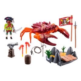 Playmobil Batalla Con El Cangrejo Gigante Set 71532 Pirates Con Cañón y Pinza +4 Años